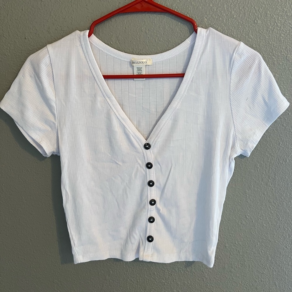 White crop top